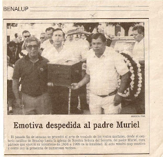 Traslado de los restos mortales del padre Muriel