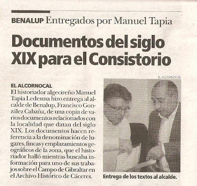 Noticia en el Alcornocal