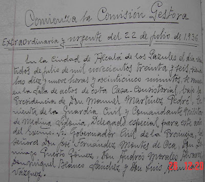 El golpe cívico militar en Alcalá de los Gazules del 18 de Julio de 1936. Por Agustín Coca Pérez. y 2