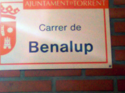 La calle Benalup en Torrent