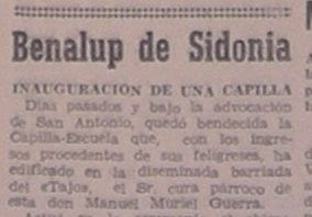 Inauguración de la ermita del Tajo