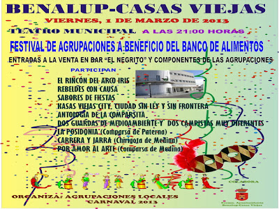 Festival de agrupaciones a beneficio del banco de alimentos