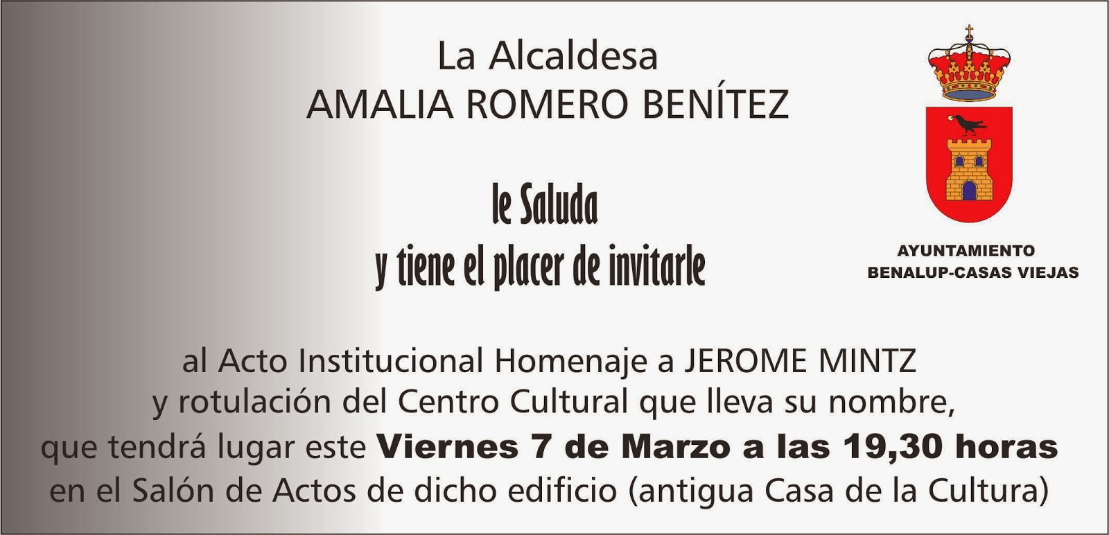 Acto institucional Jerome Mintz