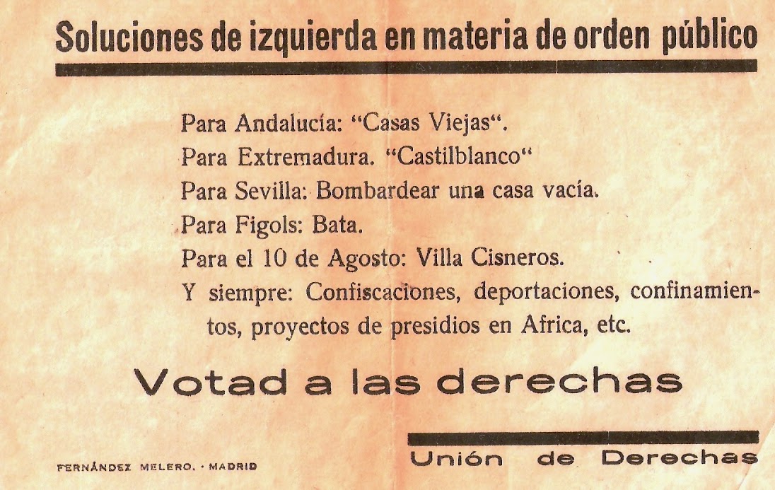 El ninguneo a las víctimas de los Sucesos de Casas Viejas. La utilización política. 2