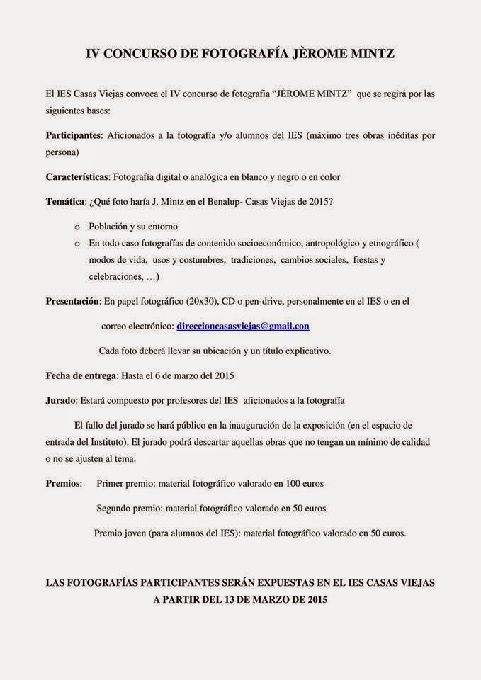 IV Concurso de Fotografía Jerome Mintz.
