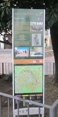 Paneles informativos de B-CV. La plaza del Pijo. Y 10