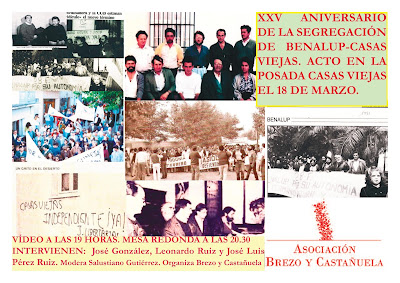 VISIONADO DE PELÍCULA Y MESA REDONDA CON MOTIVO DEL XXV ANIVERSARIO DE LA SEGREGACIÓN DE BENALUP