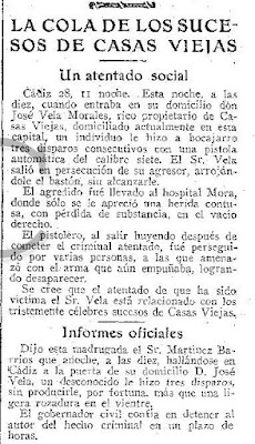 El atentando contra José Vela Morales. 1