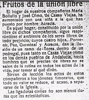 José Olmo y María Bollullos en Unión libre