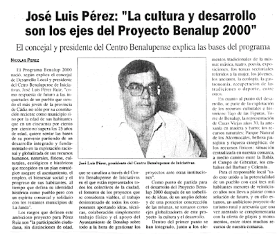 El plan Benalup 2000