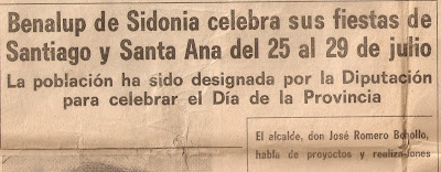 Entrevista al alcalde pedáneo con motivo de las fiestas de 1973. 1