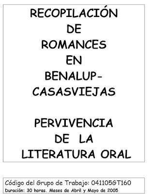Pervivencia de la Literatura oral. Introducción. 0