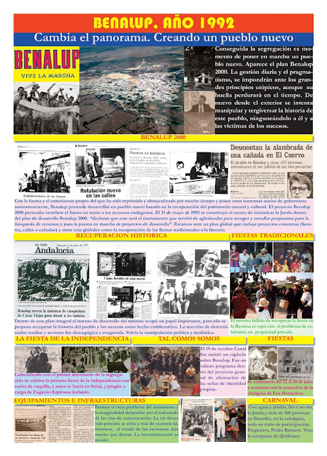 Cuarenta años no son nada. Deprisa, deprisa. 1992. Cambia el panorama. Creando un pueblo nuevo.16