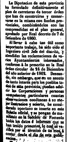 Casas Viejas y el BOP de 1833 a 1885. La carretera del Castaño. 5