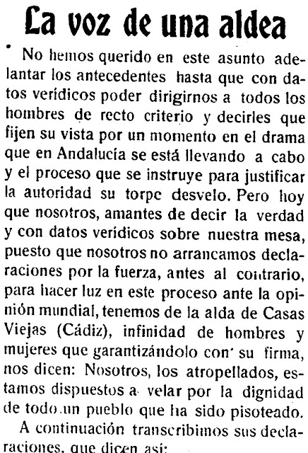 Casas Viejas en la hemoroteca digital de la Biblioteca Nacional.El affaire Zumaquero. La famosa carta. Y 4