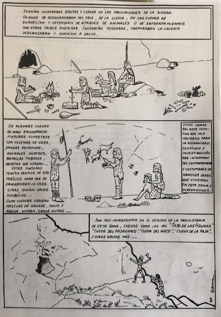 La historia de Benalup-Casas Viejas en comic. Las pinturas rupestres