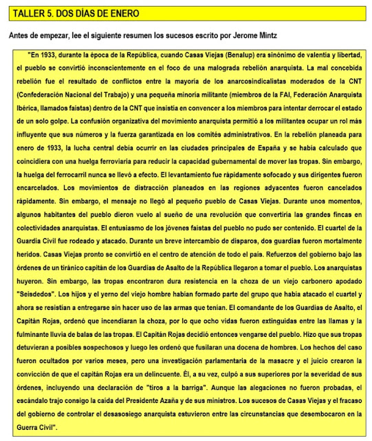 UNIDAD DIDÁCTICA. Casas Viejas. La lucha por la libertad y la verdad. 11. Dos días de enero.