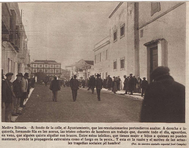 Casas Viejas en la hemoroteca digital de la Biblioteca Nacional.Los sucesos. Medina Sidonia. 5