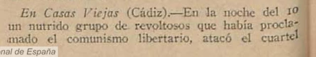 Casas Viejas en la hemoroteca digital de la Biblioteca Nacional.Los sucesos. La versión de la Guardia Civil. 4