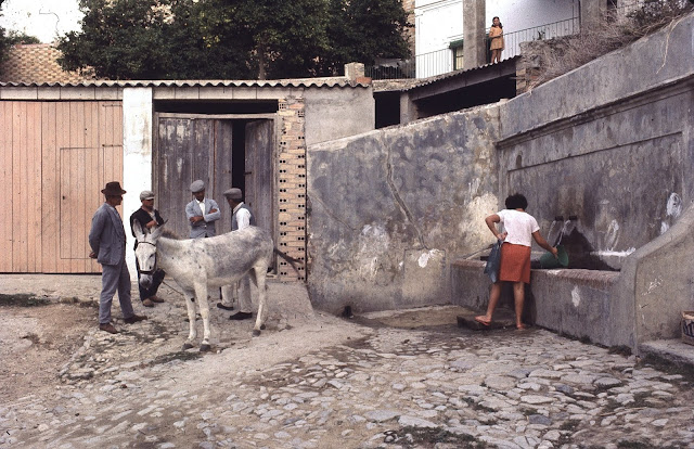 Ocio y entretenimiento en el Benalup de Sidonia de Mintz. Escena cotidiana en el chorro grande. 17